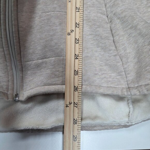 North Face Jacket Womens XL Beige Caroluna II Hooded Sherpa Fleece Lined Coat - Picture 11 of 11